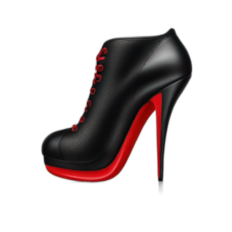 Black shoes with red soles online