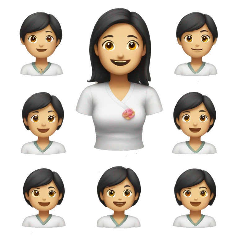 happy asia mom emoji