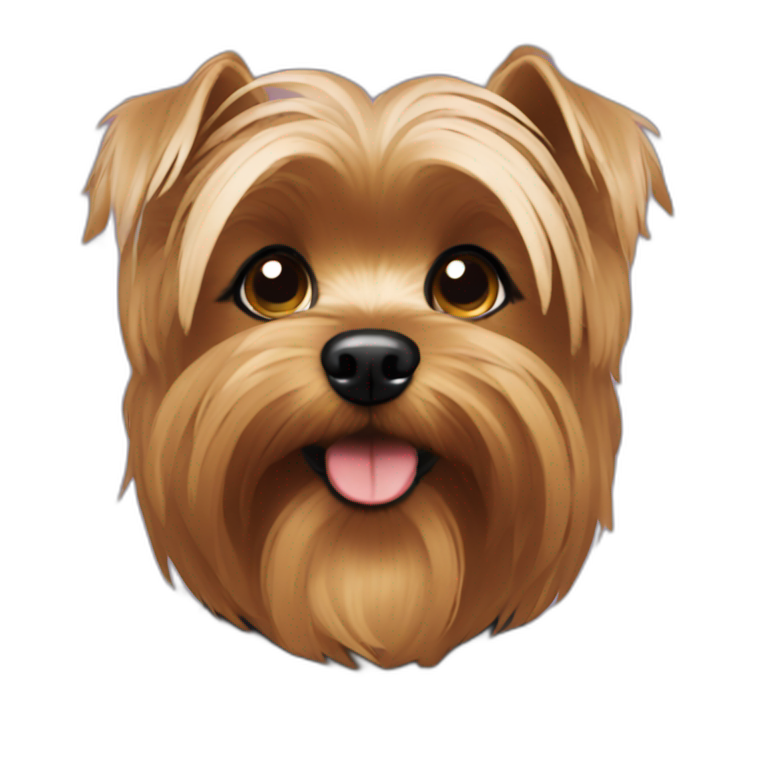 Bearded latino Yorkie dog emoji