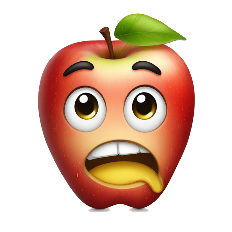 an crying apple emoji