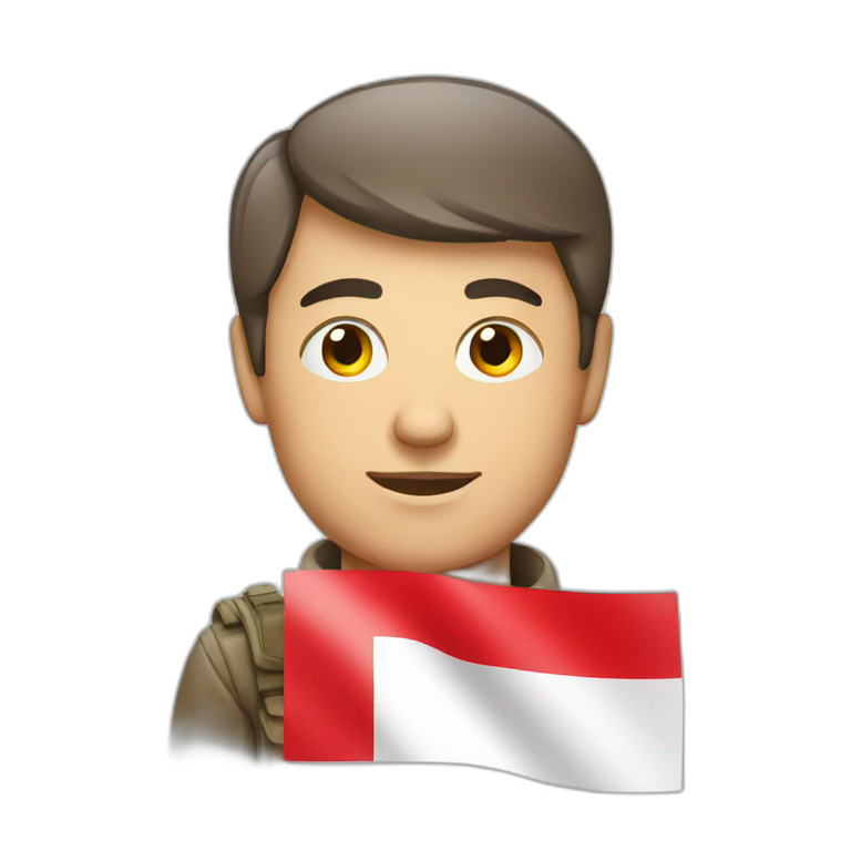 man with polish flag emoji