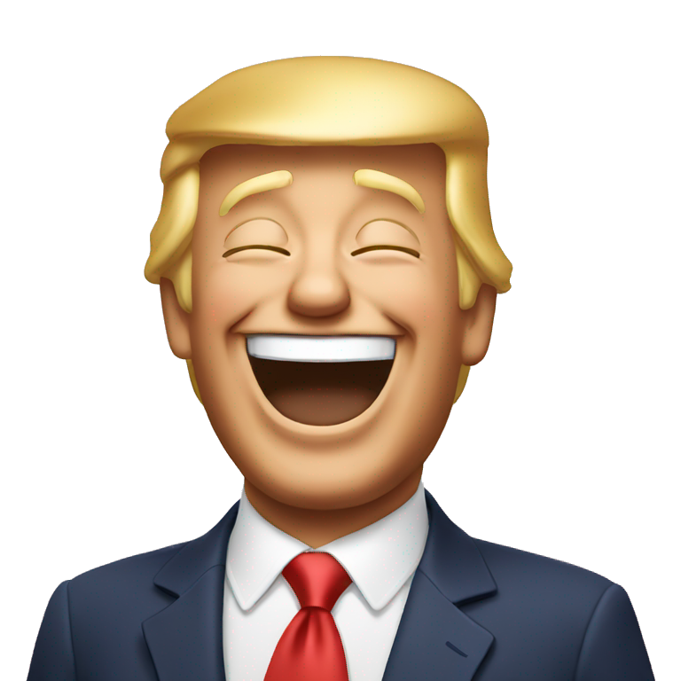 Donald Trump laughing emoji
