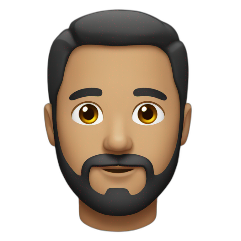 Man beard black emoji