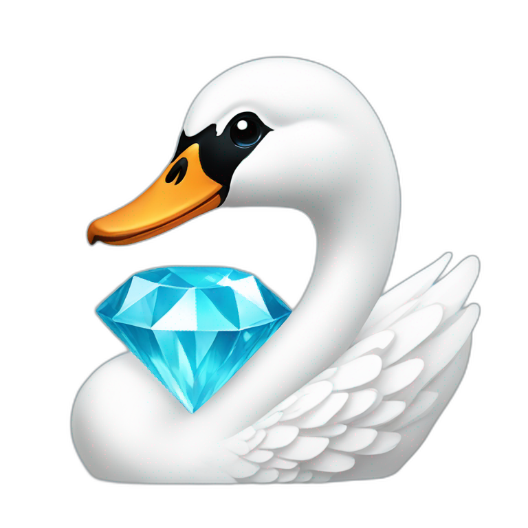 Swan with a Diamond  emoji