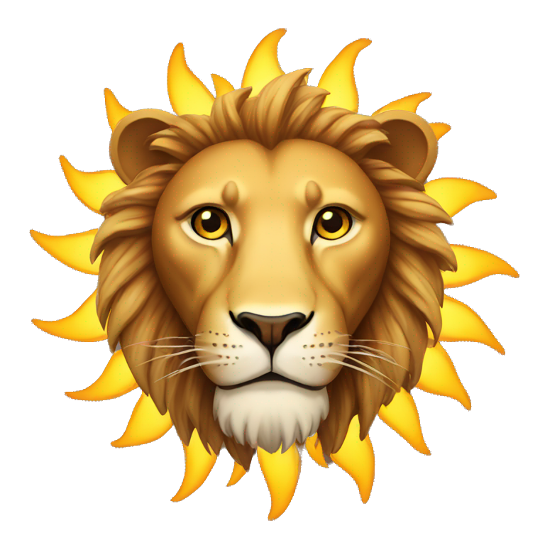 Lion and sun emoji