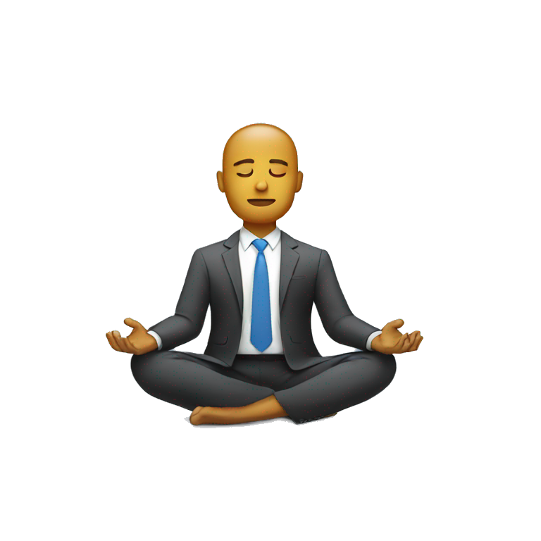 businessman meditating emoji