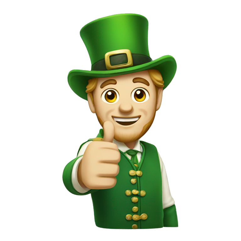 Irishman shows thumbs up emoji