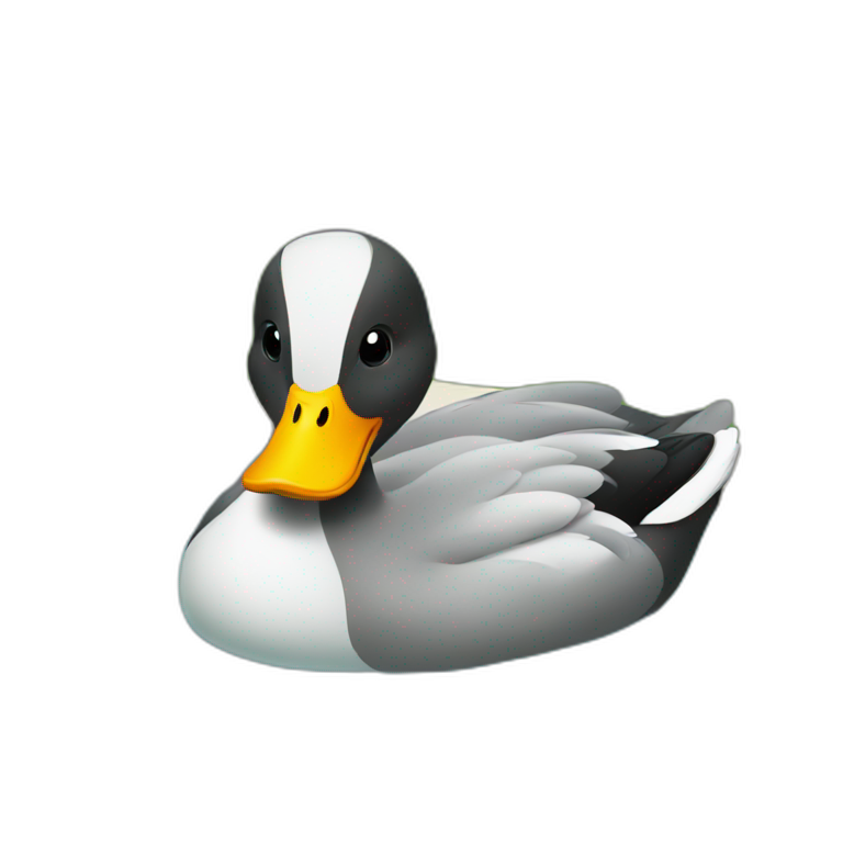 Duck in a pool emoji
