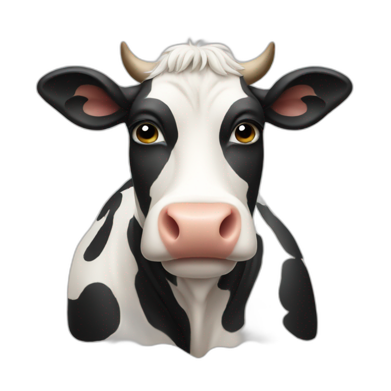 Cow on cow emoji
