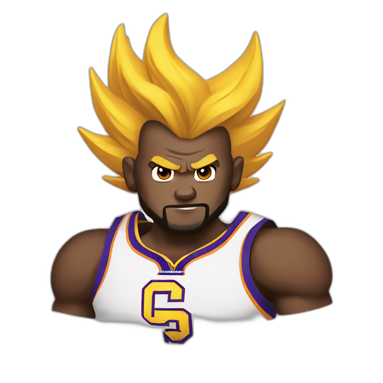 Lebron james as a super saiyan emoji AI Emoji Generator