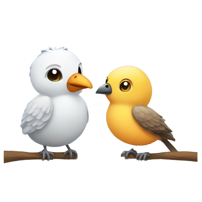 Bird with a baby bird emoji