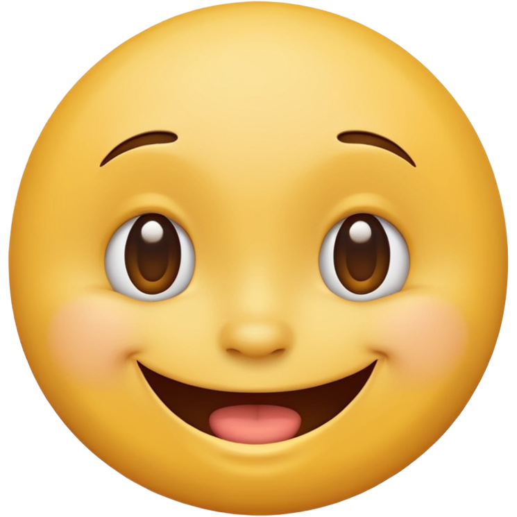 Emoji, yellow round smiling face, Narrow eyes curved downwards Sticker