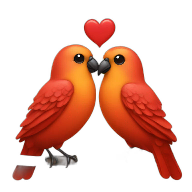 Two birds in love emoji