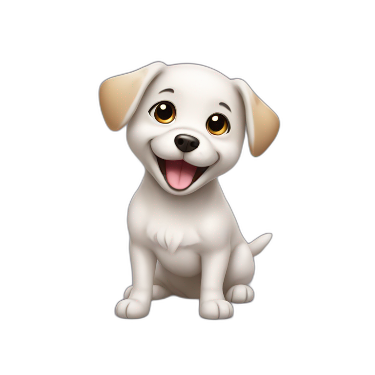 cute little dog excited to see you emoji