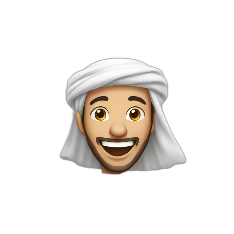 Arabic man Laughing  emoji