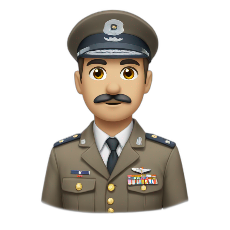 military boy in peaked cap emoji