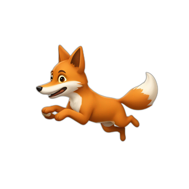 The quick brown fox jumps over the lazy dog emoji