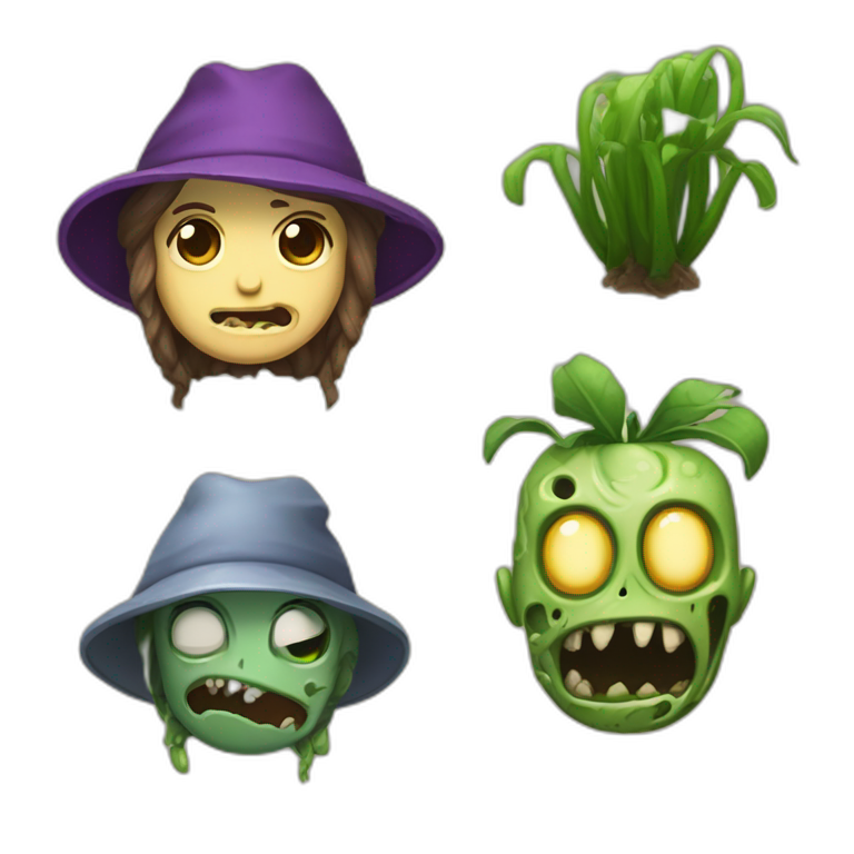 Gorro de noche plantas vs zombis heroes emoji