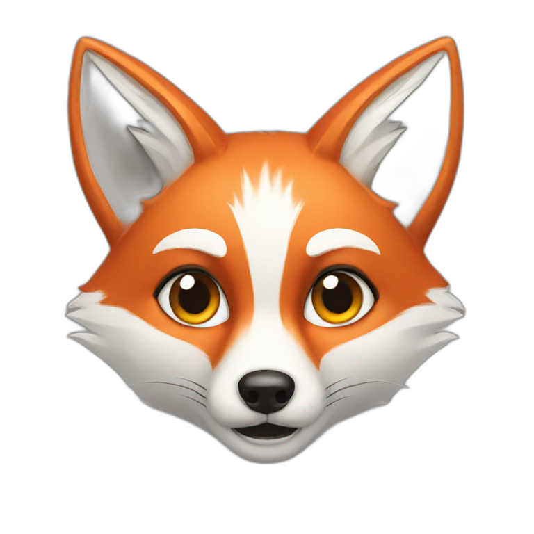 red fox white fox black fox emoji