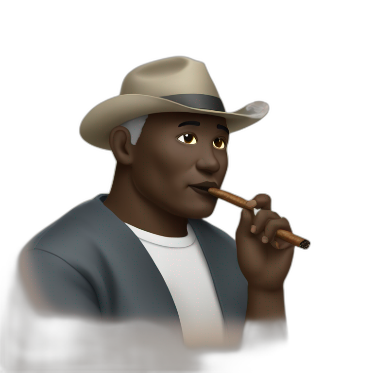 Adama Barrow smoking cigar emoji