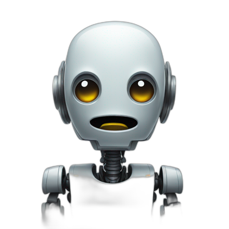 A crying robot emoji