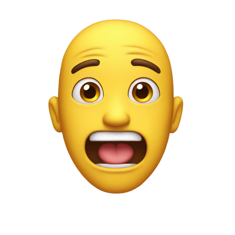 Yellow man blush surprised emoji