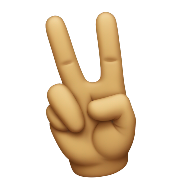 peace sign emoji