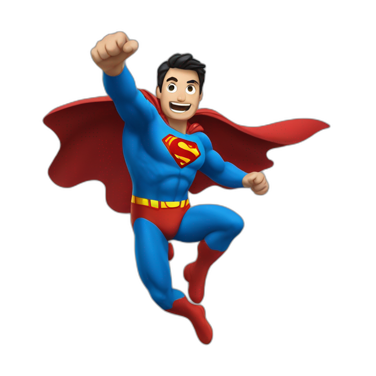 Flying superman emoji
