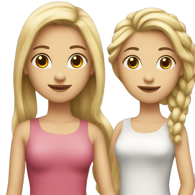 two caucasian girls emoji
