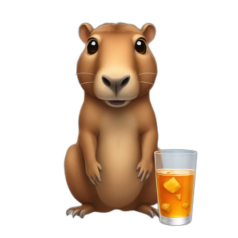 Capibara drink vodka emoji