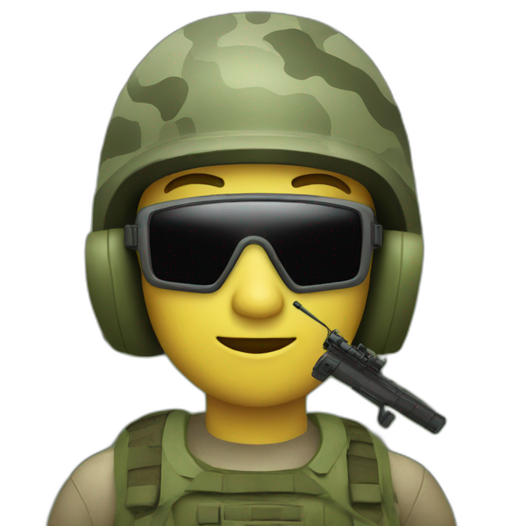 iPhone emoji with ocp camo helmet and night vision goggles emoji
