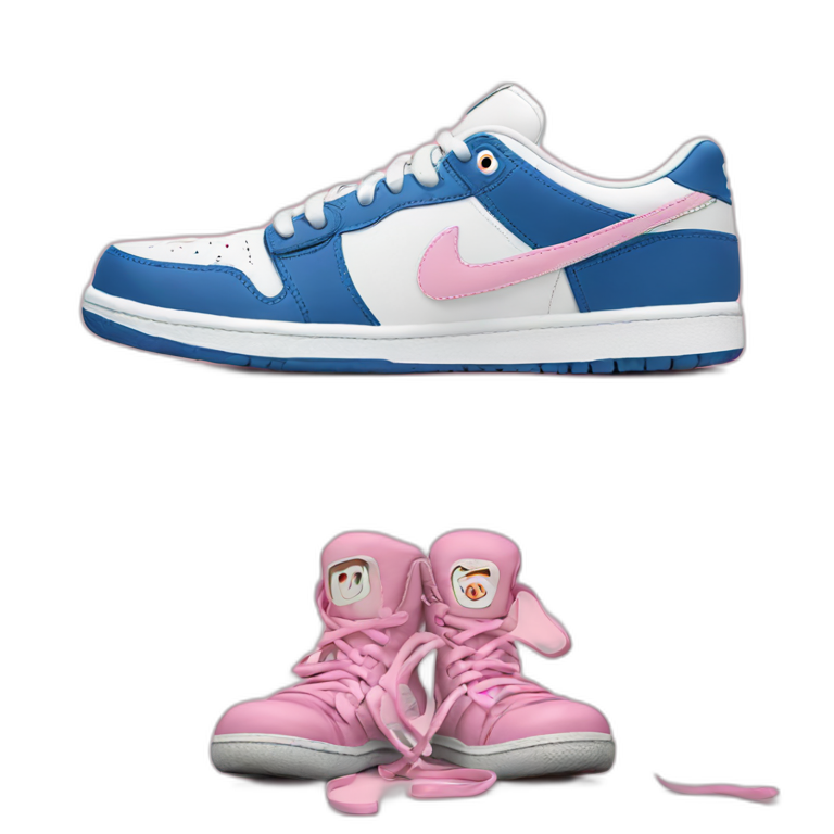 heart shoes on pink background emoji