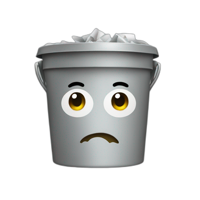 A trash emoji