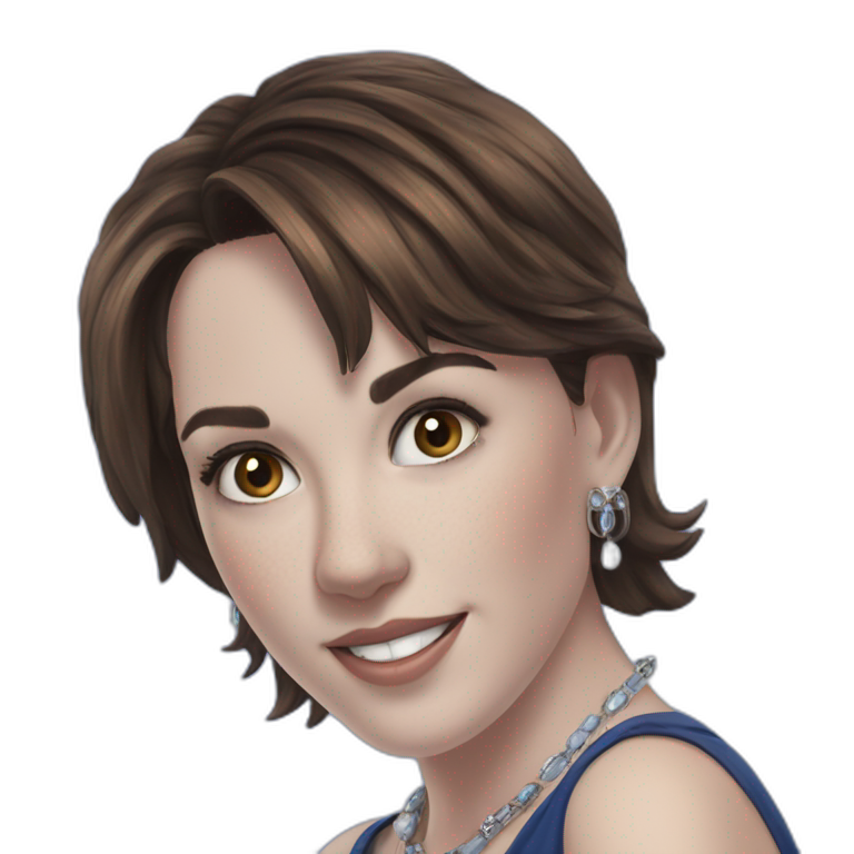 blue-eyed girl with earrings emoji
