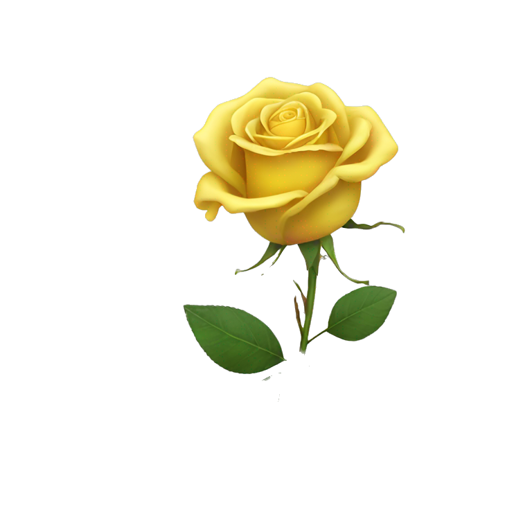 yellow rose still life emoji