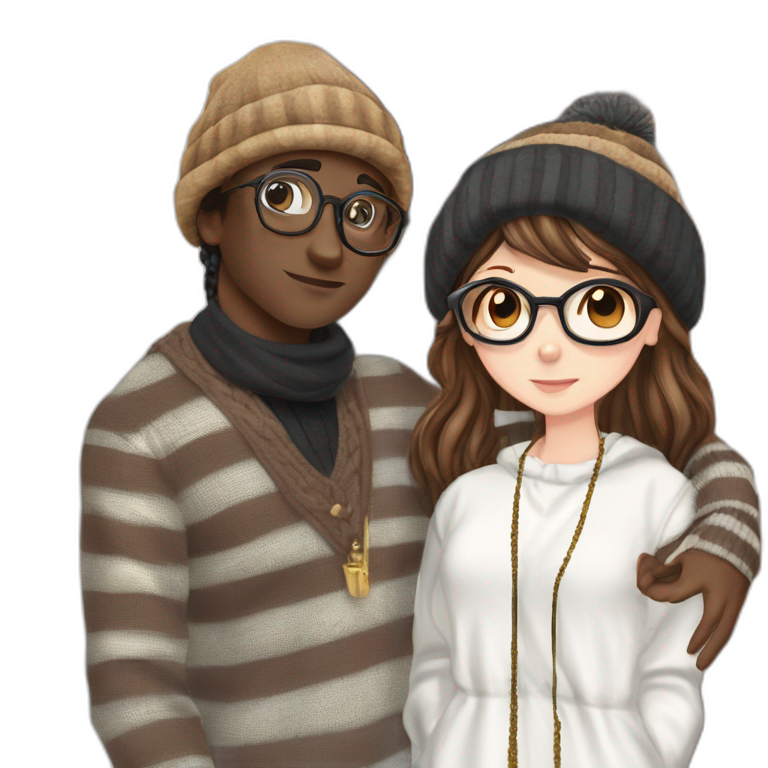 stylish duo with cool vibes emoji