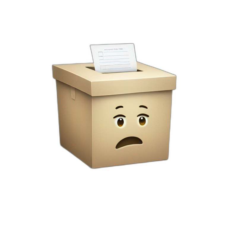 sad ballot box emoji