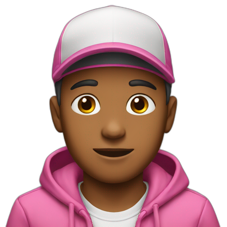 Boy with pink cap emoji