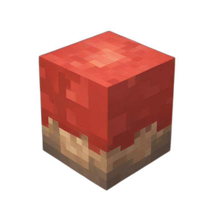 Minecraft redstone cube emoji