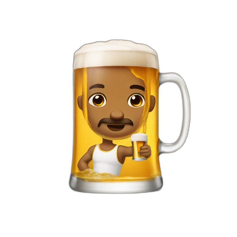 Boyka drink a beer emoji