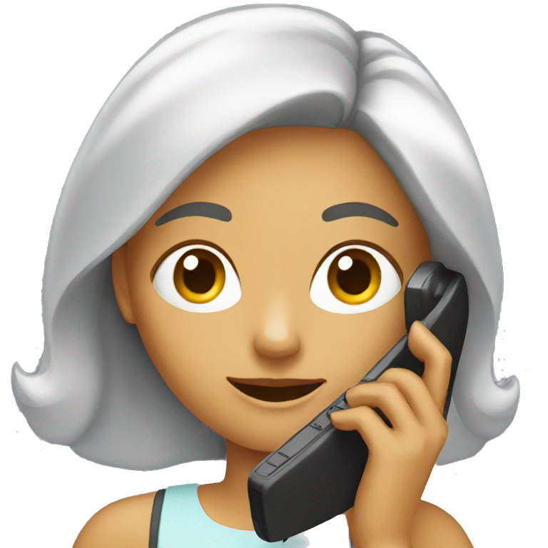 woman with phone emoji