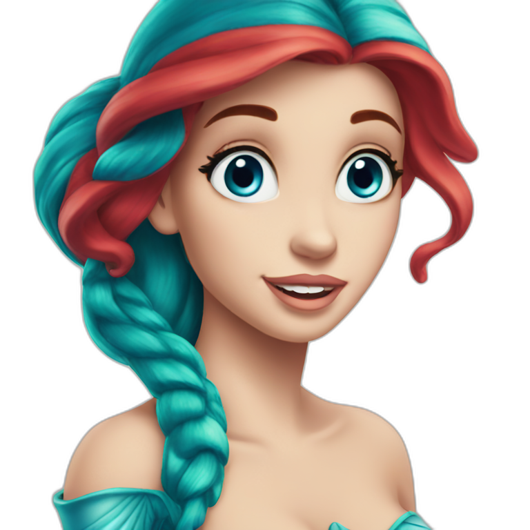 ariel-the little mermaid-blue eyed emoji