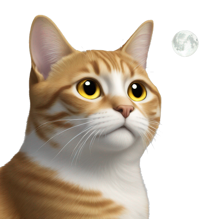The moon on the cat emoji