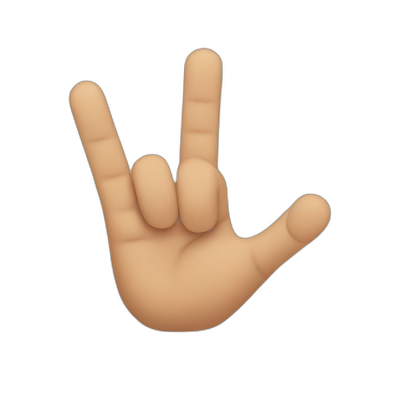 Hand holding up 3 fingers  emoji