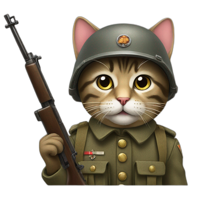 german ww2 cat soldier emoji