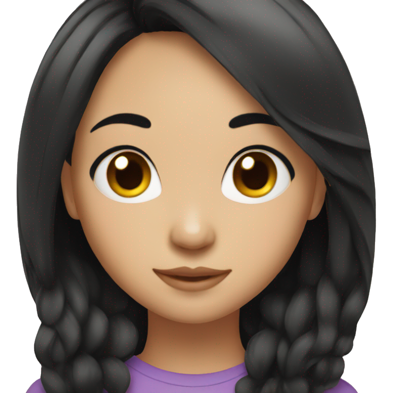 black hair asian girl emoji