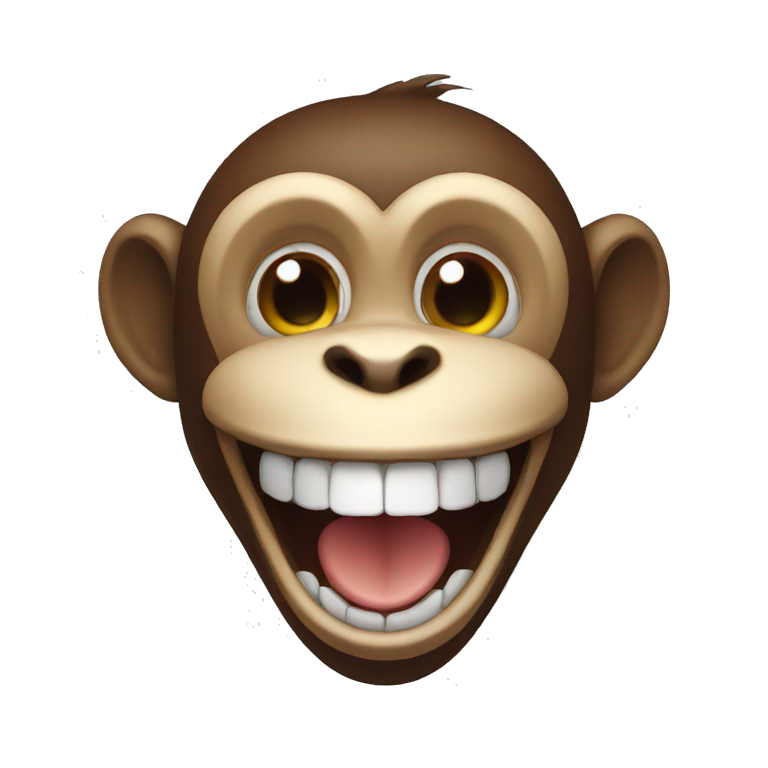monkey laughing hard emoji