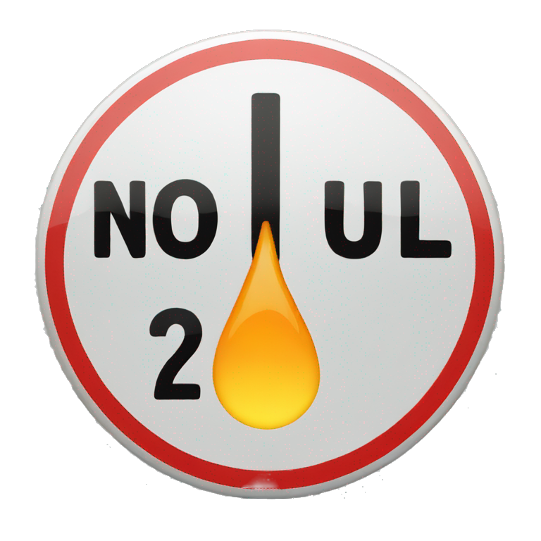 no fuel road sign emoji