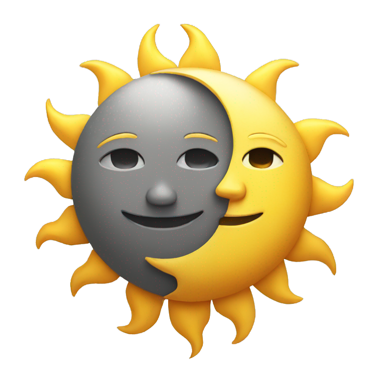 Sun and moon emoji