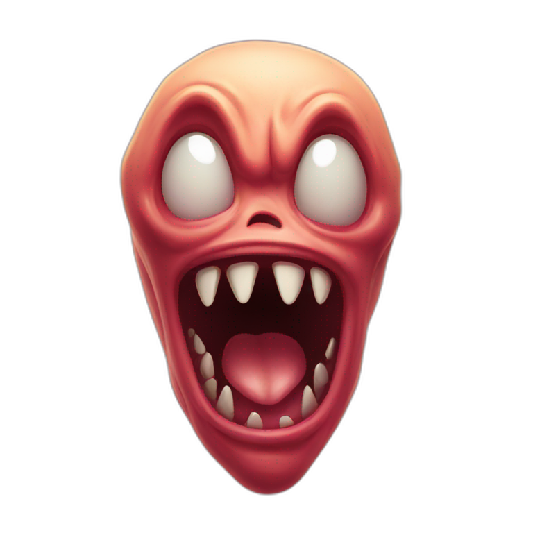 horrifying creature screaming emoji